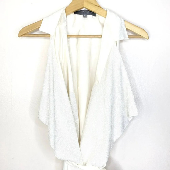 Sachin + Babi Medium Silk Blend Sequin Embellished Sleeveless Blouse Tie Front - Picture 2 of 12